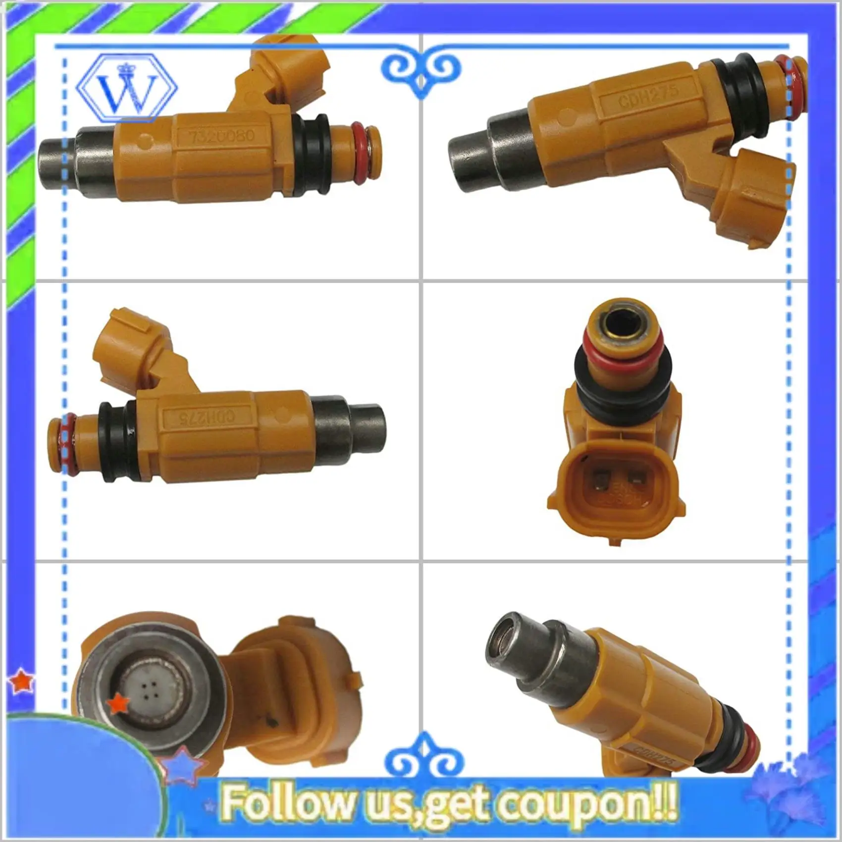 M46K-새로운 4Pcs 연료 인젝터 세트는 Yamaha F150 4 스트로크 선외기 CDH275 MD319792에 적합합니다.