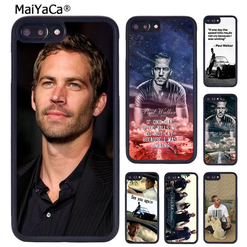 MaiYaCa Paul Walker Fast & Furious Silicone Phone Case For iPhone 16 15 14 plus 11 12 13 Pro  XR XS max coque Cover