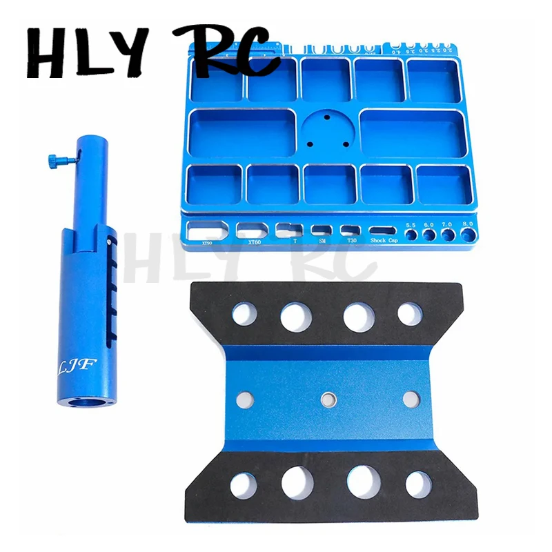 

Multifunctional RC Car Work Stand Repair Workstation Platform 360° Height with Screw Tray for 1/8 1/10 1/12 1/16 1/18 RC Car