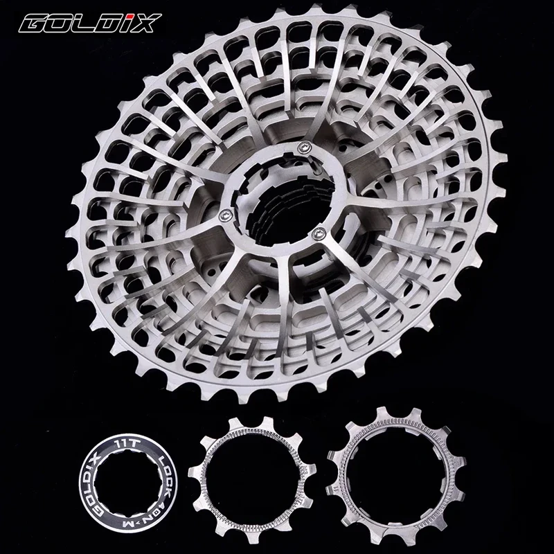 

GOLDIX Ultra-light Road Bike Freewheel CNC Hollow 7075 Aluminum Alloy Cassette for Shimano HG 11/12speed Bicycle parts
