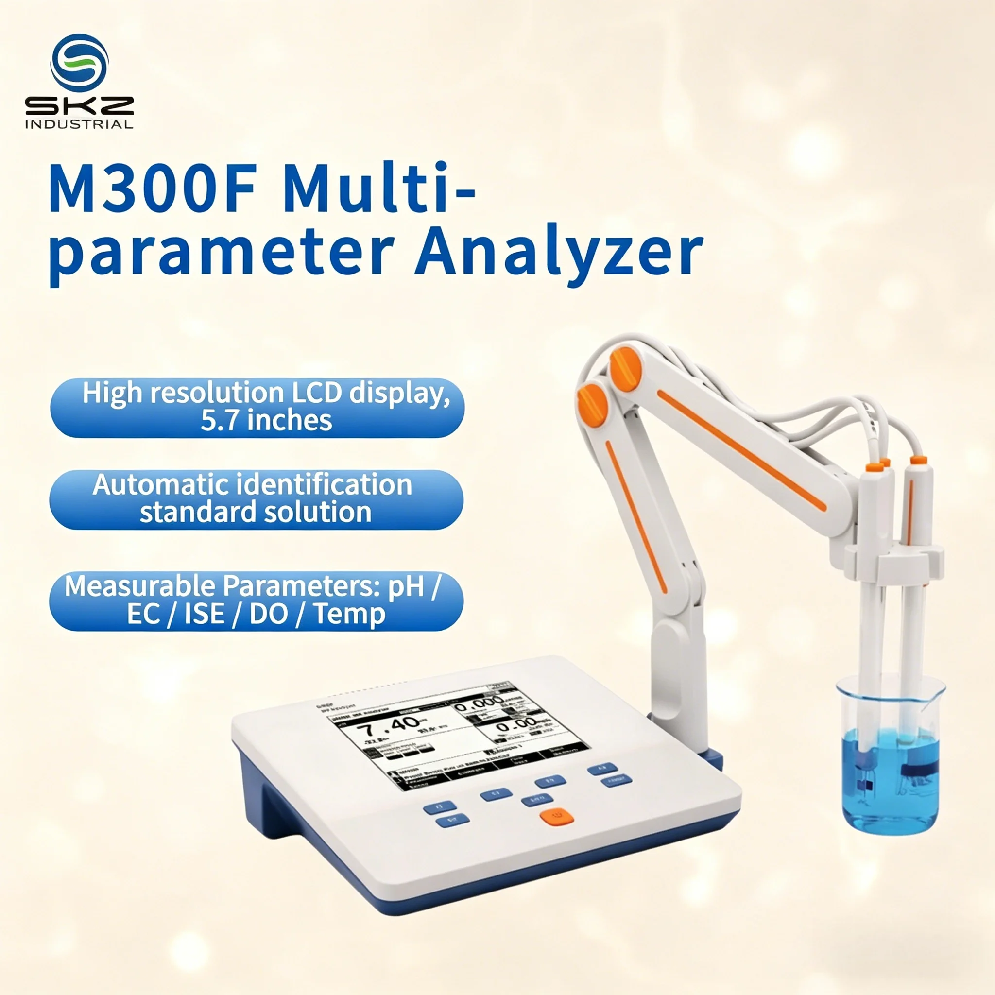 2026SKZ-M300F TDS Meter EC Meter Water Conductivity Tester 0.01ppm Resolution Water TDS Meter Digital Water Tester