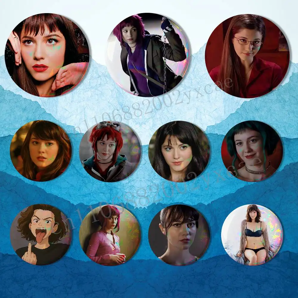 

beautiful Mary Elizabeth Badge on Backpack Clothes decoration Tinplate Round Brooch Funny Custom Gifts for Friend