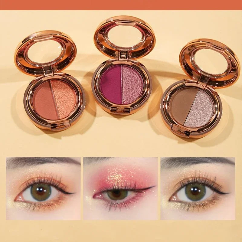 2-in-1 Matte Creëer meerlaagse oogmake-up Sparkle waterproof markeerstift en oogschaduw - glanzend, langdurig in gemengde tinten