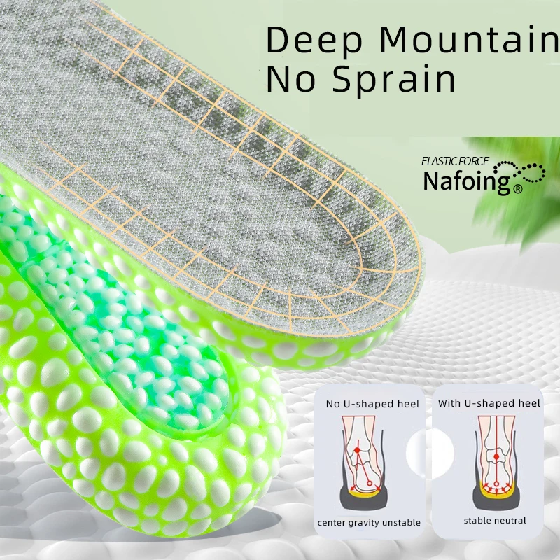 1 Pair New Sport Insoles For Shoes High Elasticity  Air Cushion Shock Absorbing Sole Pad Super Soft Sneakers Soles view 6