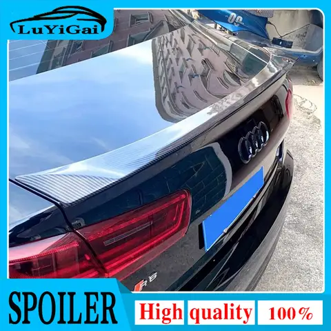 아우디 A6 C7 빅 스포일러 2012 2013 2014 2015 2016 2017 2018 A6L 용 새로운 디자인, 오리지널 자동차 ABS 플라스틱 스포일러, 트렁크 윙 립