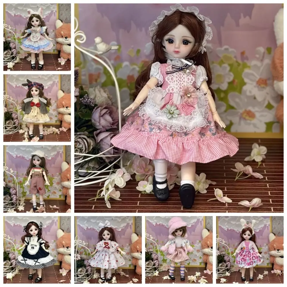 

1/6 SD 30cm Bjd Doll with Clothes Attractive Eyes with Wig Make Up Princess Dress Up BJD Dolls Long Hair Elegant
