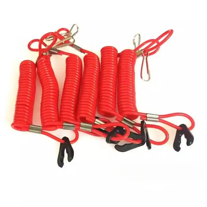 

Red Boat Motor Kill Stop Switch & Safety Tether Lanyard For Yamaha Tohatsu Outboard Engine Motor Parts
