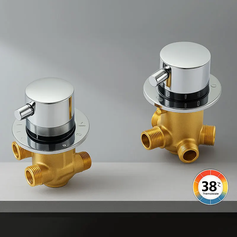

Thermostatic Brass Shower Faucet Valve 2/3/4/5 Way Diverter Mixer Control for Steam Room Shower Column Panel Bathroom Accessoris