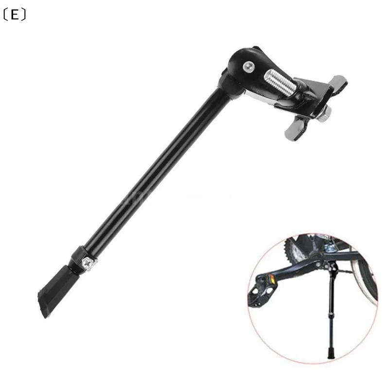 〔E〕1Pcs Adjustable Bicycle Kickstand With Heavy Duty Metal Build And Anti Slip Foot Pad Perfect For Mountain Road Bikes Daily