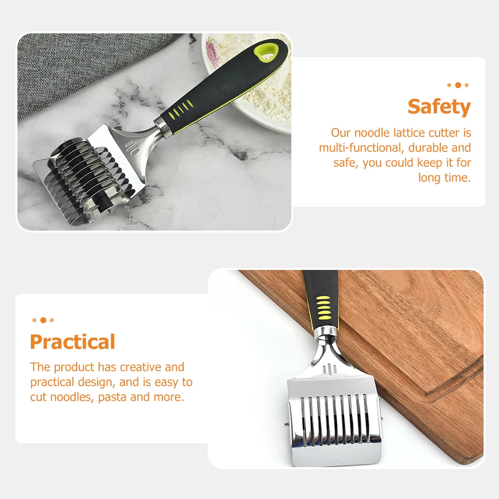 Cortador de rodillo de celosía para Pasta, cortador de fideos de acero inoxidable, herramienta de cocina fuerte resistente a la oxidación para una preparación rápida de alimentos