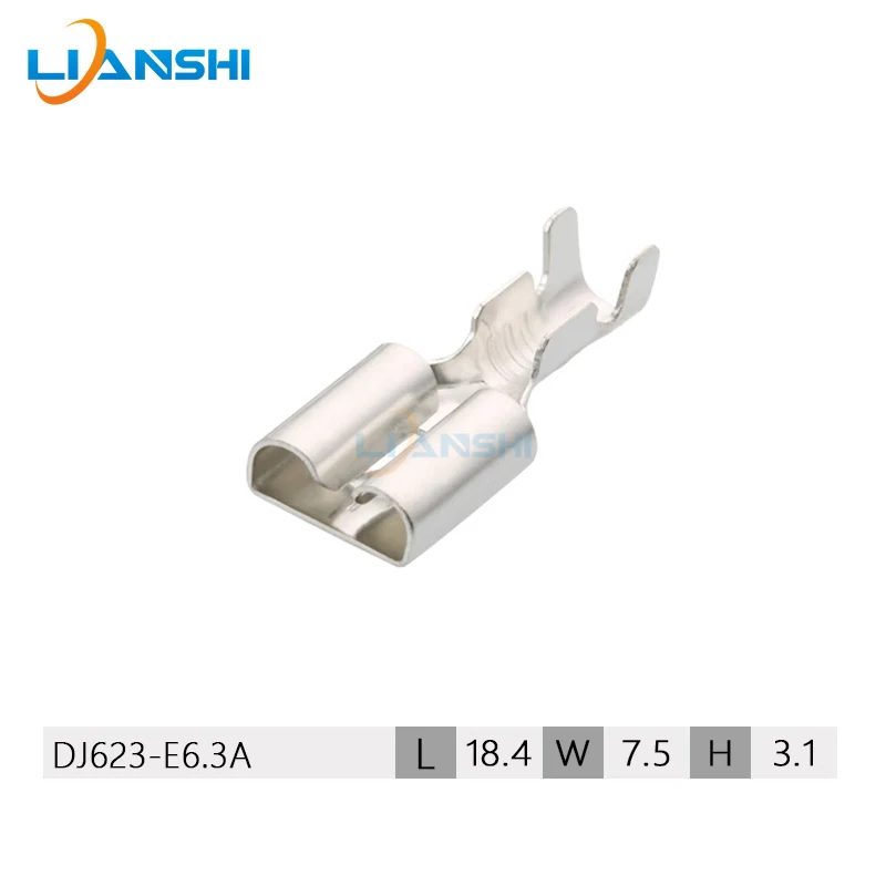 6.3 Flat plate spring pin A automotive relay socket wiring copper terminal DJ623-E6.3A