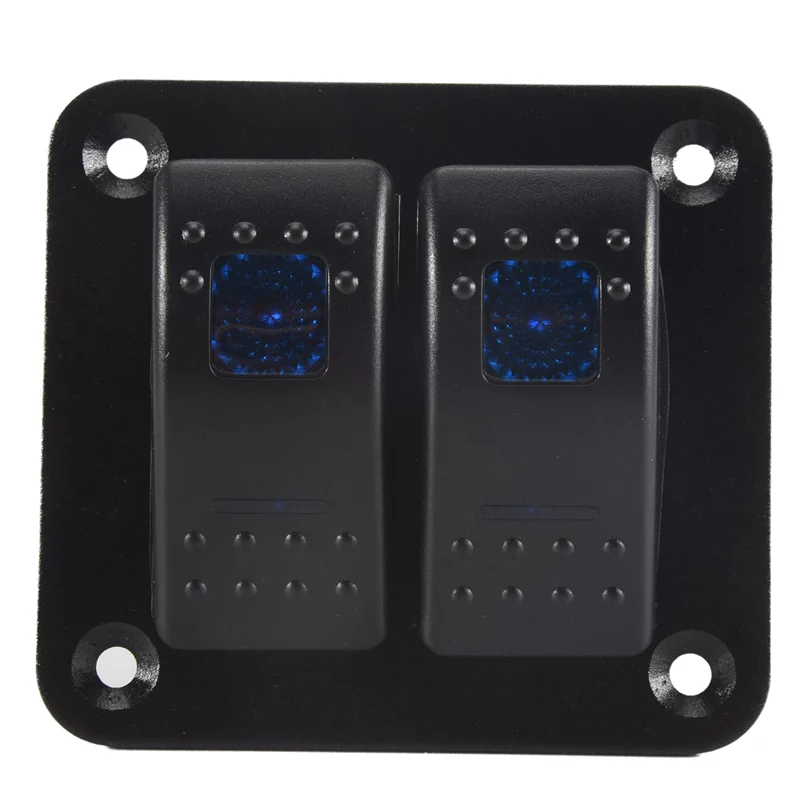 

H5-2 Gang Кулисный переключатель Панель 5-контактный Вкл. Выкл. Предварительно проводной кулисный переключатель Водонепроницаемая панель переключателя для автомобильного морского прицепа ATV