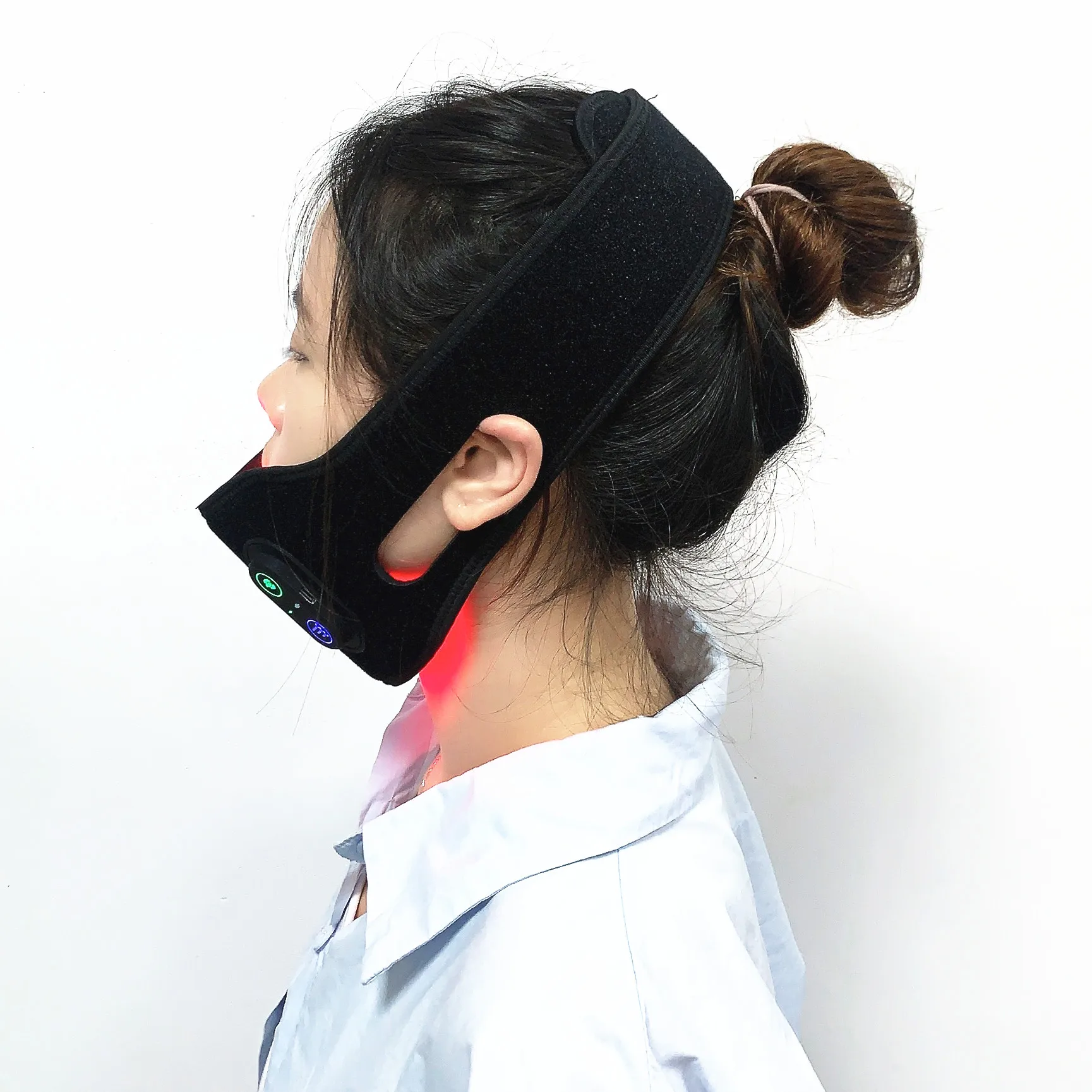 

Portable Slim Double Chin Red Light Therapy Chin 32pcs Led Light 660nm 850nm Therapy Chin Double Jaw Affordable