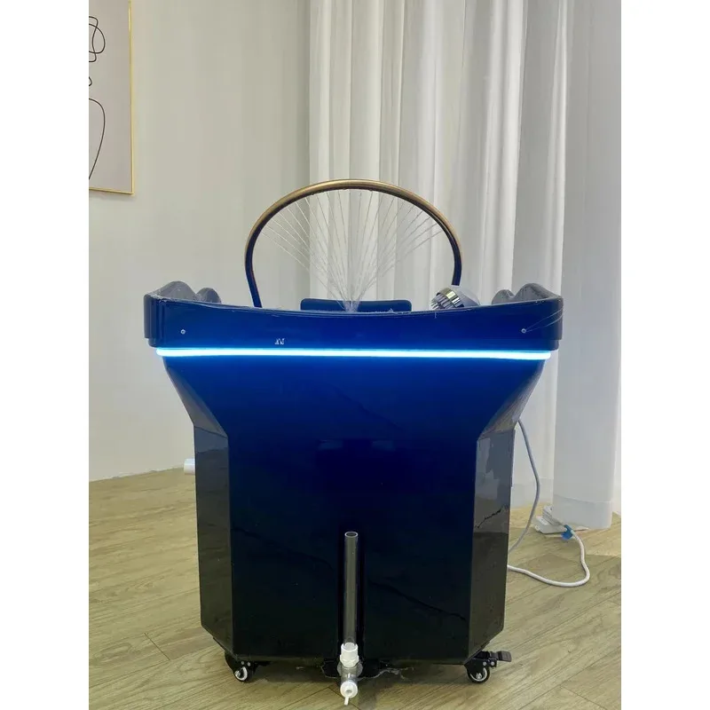 

Portable Hair Wash Basin Chair for Stylists with Water Circulation System Shampoo Sink for Head Spa Salon Furniture