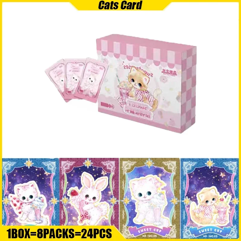 Mori Culture Cats Cards Sweet Series Anime Collection Cards Mistery Boxes Board Games Toys Birthday Gifts for Boys and Girls