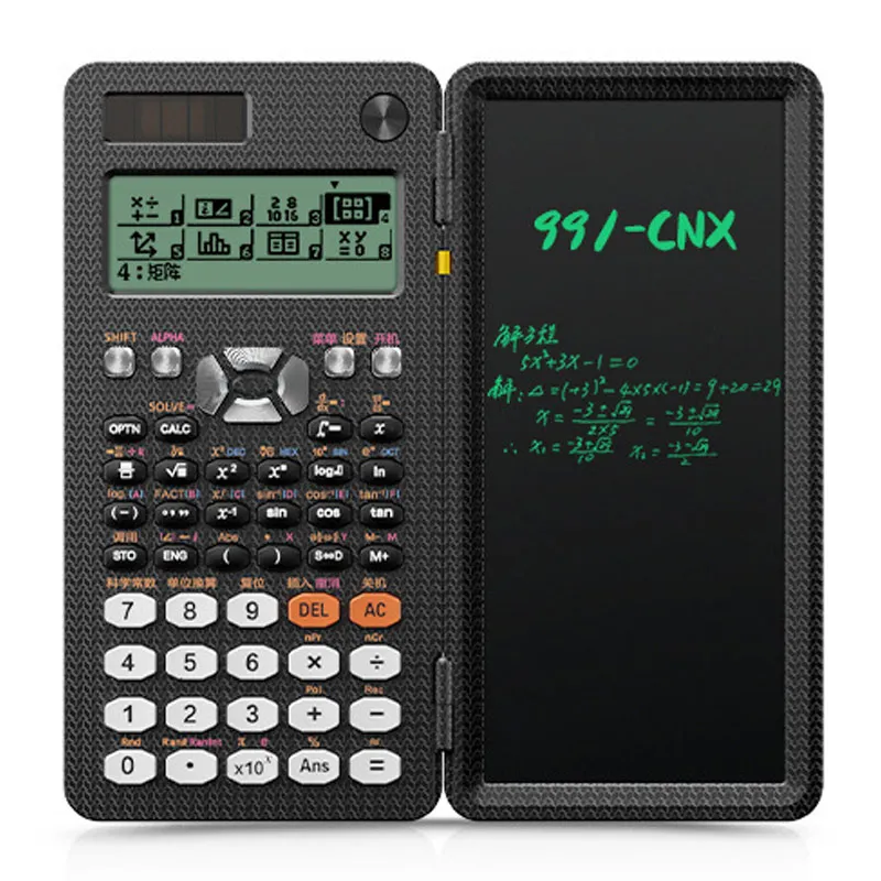

Luxmoc Solar Scientific Calculator Multi-Functional Algorithm With Writing Board Student Accounting CPA Exam Function Calculator