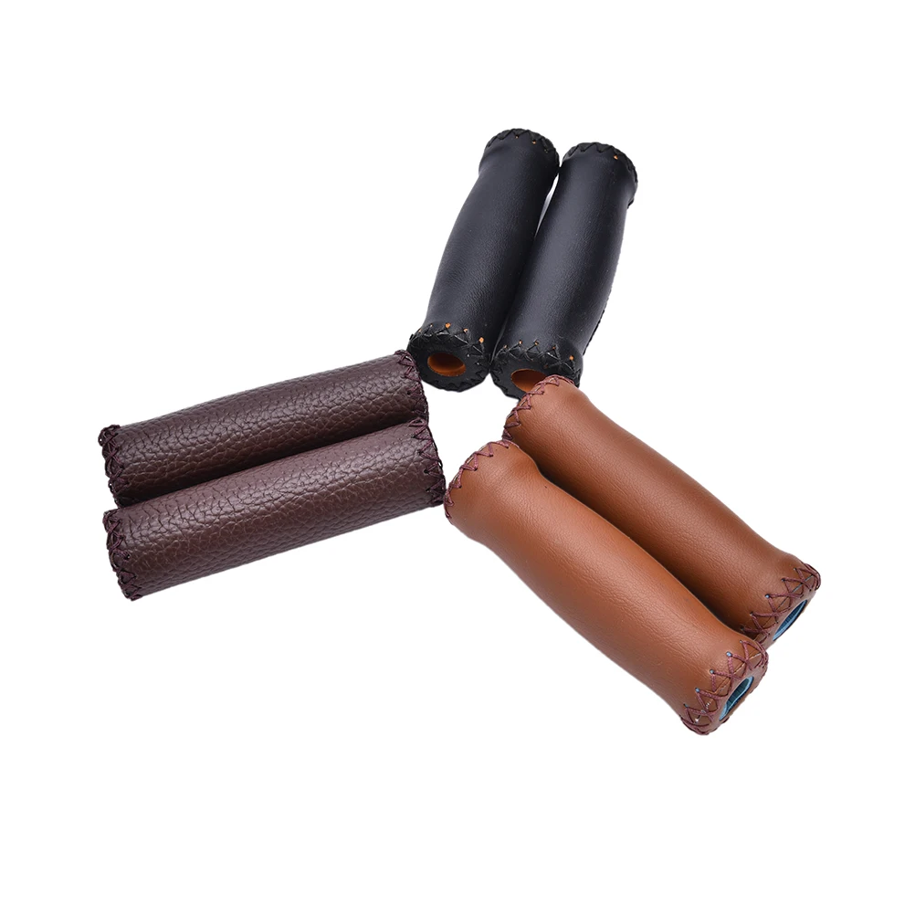 1Pair Super Excellent Touch Vintage Artificial Leather Cycling MTB Road Mountain Bike Handlebar Grip