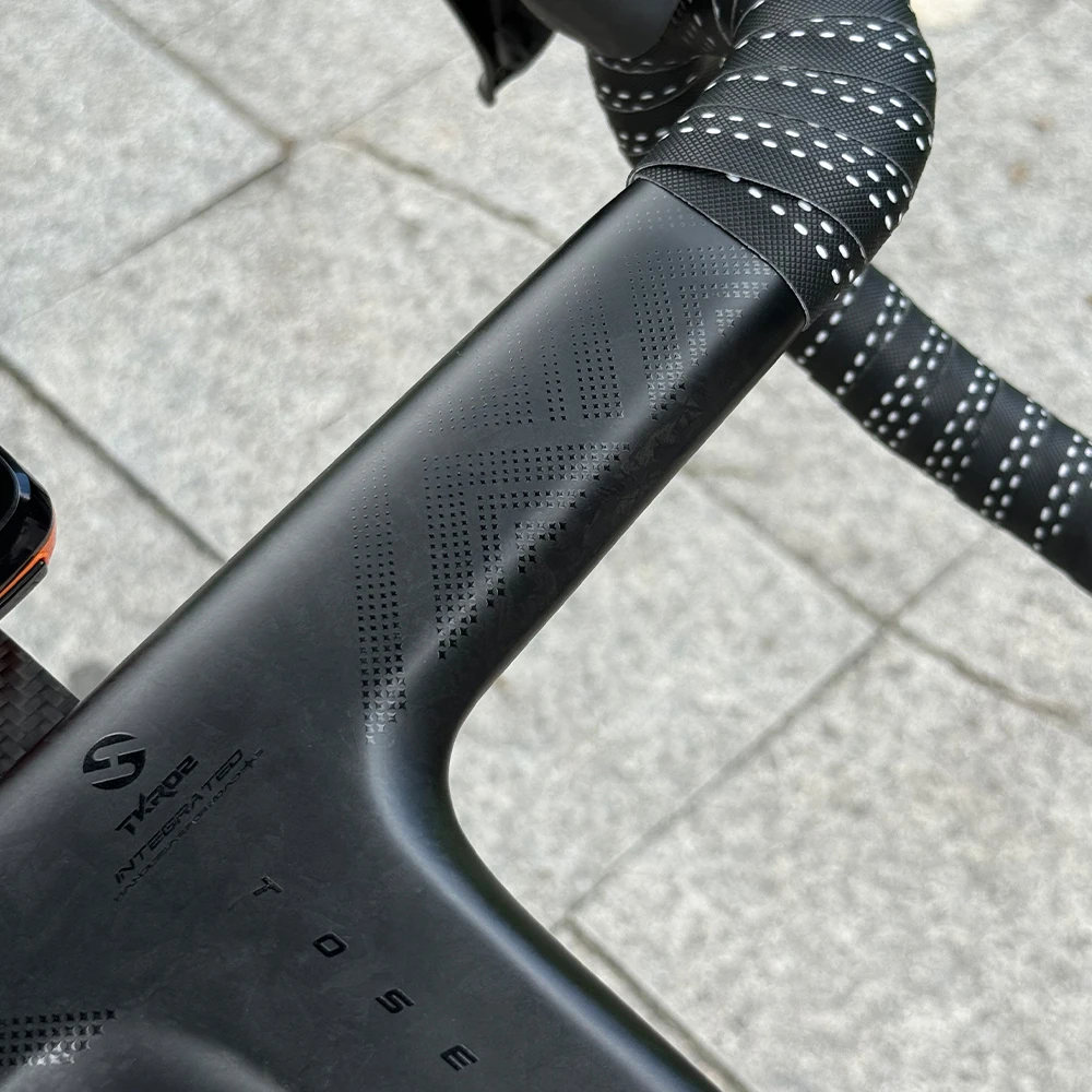 TOSEEK Carbon-Lenker, Rennrad-Carbon-Lenker, T700 Carbon-Integrallenker, Di2 Fahrradzubehör, Carbon-Drop-Bar – Detail 14