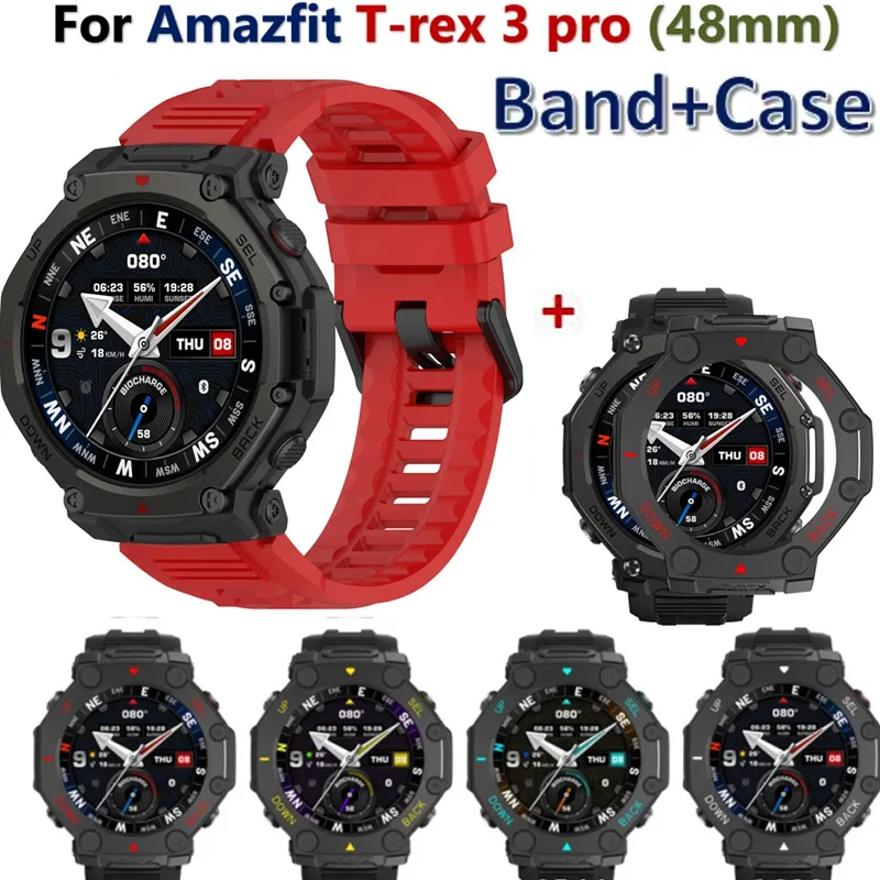 สายรัดข้อมืออัจฉริยะสำหรับ Huami Amazfit T-Rex3 Pro กรอบ PC ป้องกันนาฬิกา สำหรับ Amazfit T-Rex 3Pro