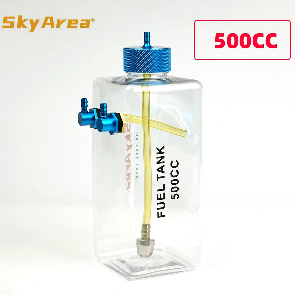 1Pc Rc Model Brandstoftank Benzine Transparant Plastic Fles 300/400/500/600 Ml/Cc Cnc Aluminium Legering Voor Gas En Nitro Auto Vliegtuig