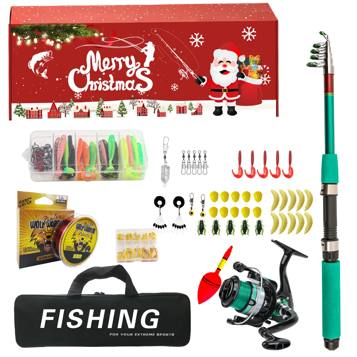 Luya Caña Ultraligera Portátil – Kit Completo Pesca Marítima - imagen 2