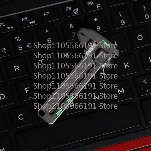 Titanium alloy mini vernier caliper, new edc multi-functional combination tool movable wrench bottle opener window breaker