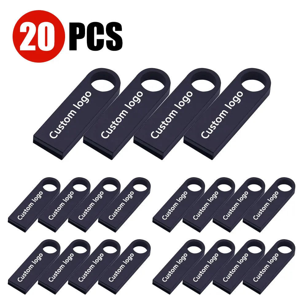 Hochgeschwindigkeits / Memoria-Flash-Laufwerk 8GB 32GB Pen drive 20PCS 64GB wasserdichtes USB-Stick Flash USB 2.0 Metall Stick