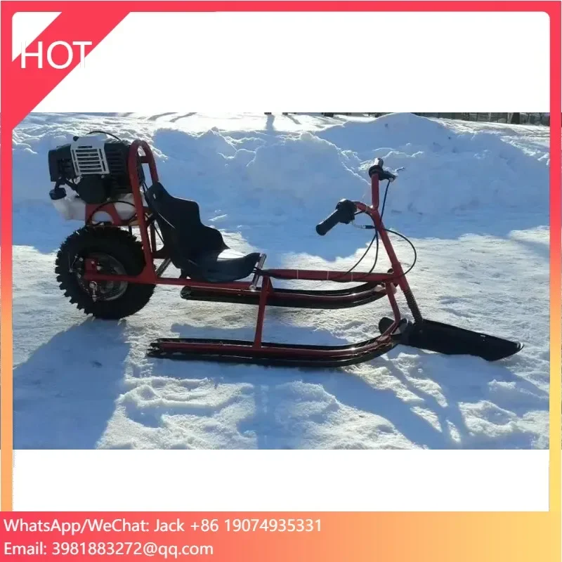 Manufacture Direct Multifunctional Electric Tracked Outdoor 110cc Kids Snowmobile for Children