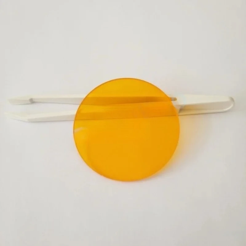 2PCS 535nm Longpass Filter Orange Optical Glass CB535 GG530