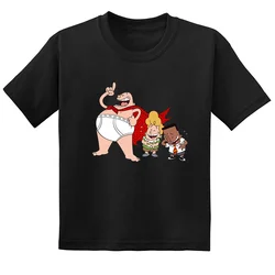 Captain Underpants Superhero Cartoon Print Kids T shirt Summer Funny Cute Children Boys Clothes Baby Girls Short Sleeve T-Shirts