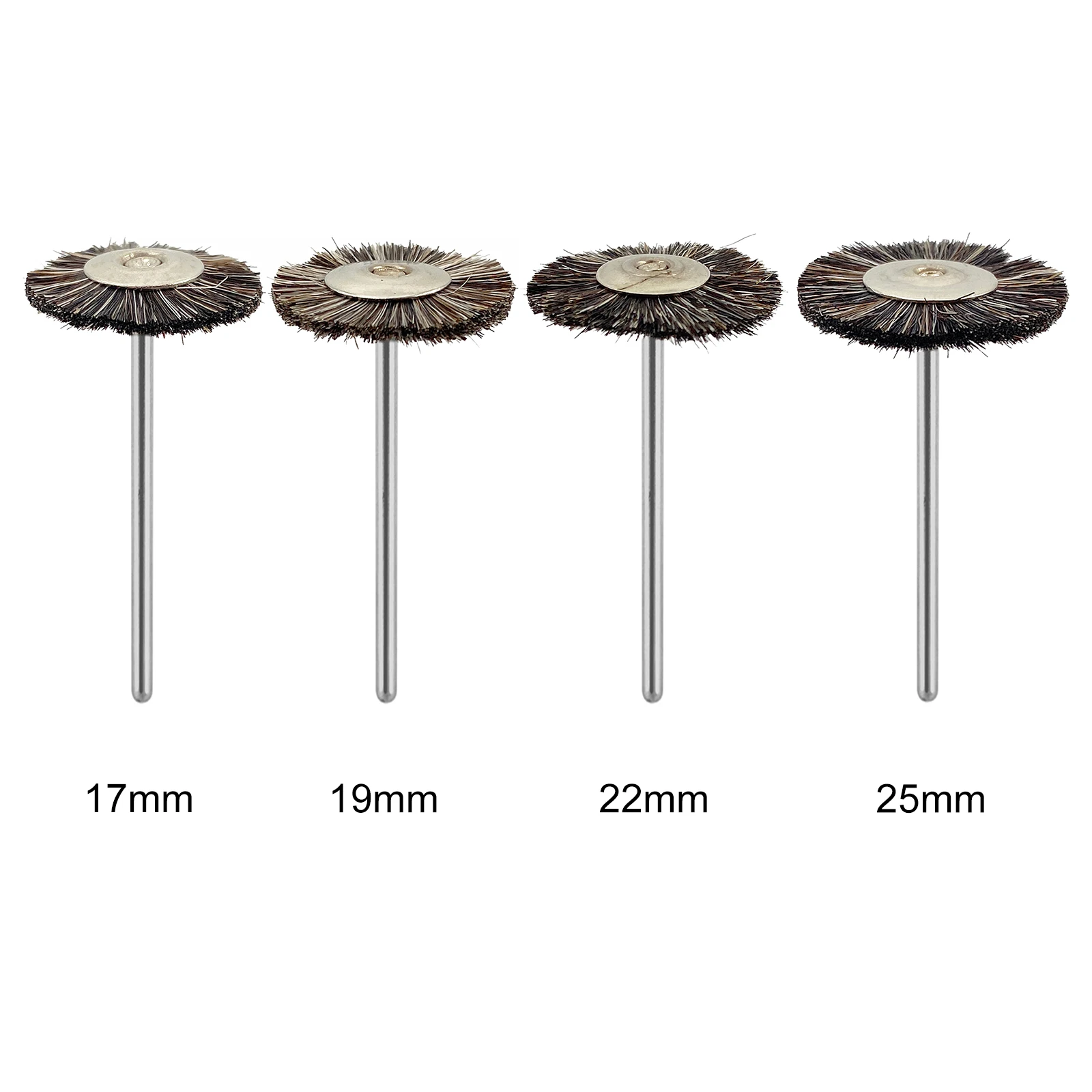 10Pcs/Bag 2.35mm Polishing Brush Wheel Dental Laboratory Lab Materials Soft Grey Goat Hair Rotary Tools Low Speed HP Shank Buff