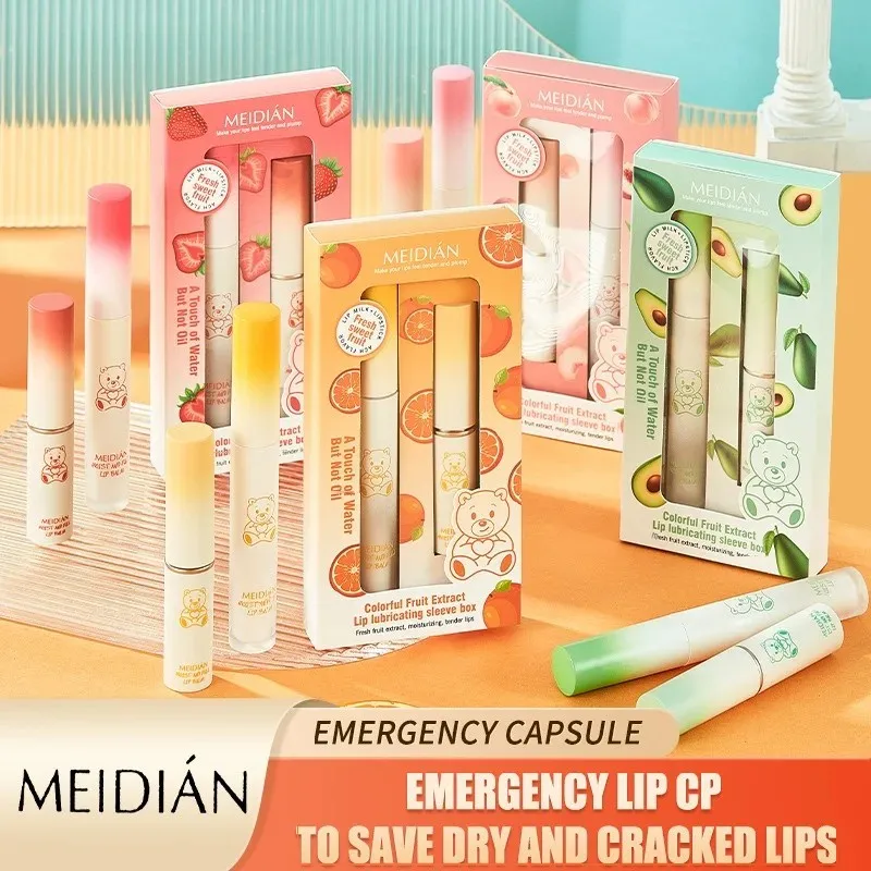 メイディアン サーモ カラーチェンジング リップケア デュオ ハイドレーティング リップスティック & グロス モイスチャー エキス 2-in-1 ナリッシング セット (リップケア用)