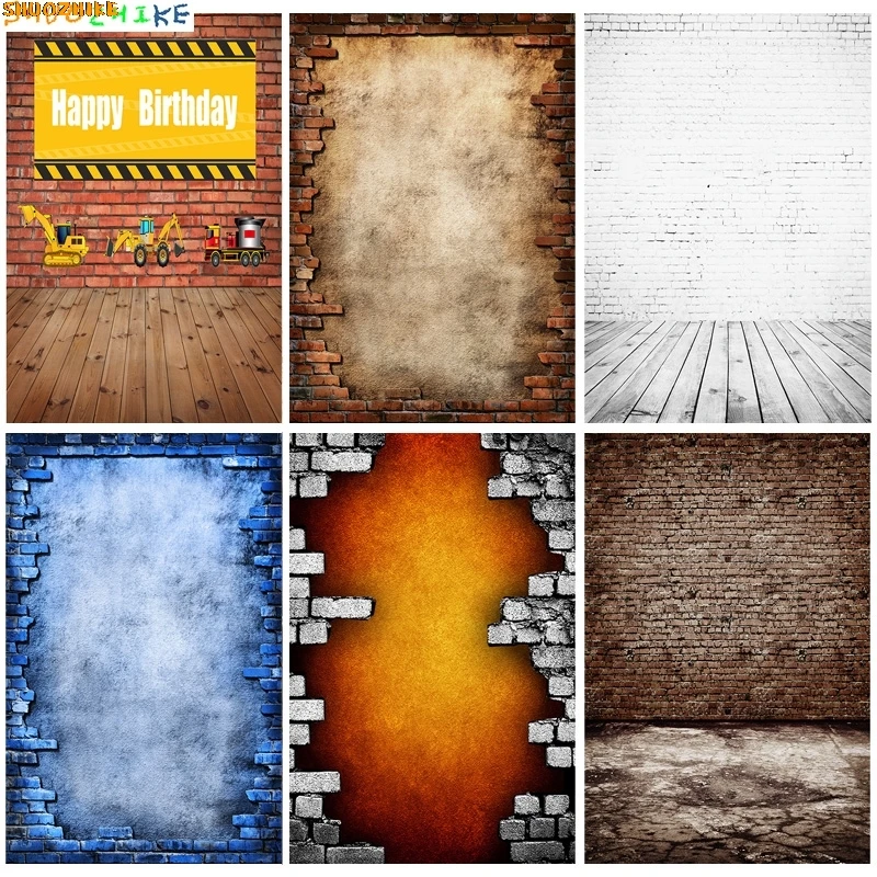 

Vintage Brick Wall Grungy Photography Backdrops Prop Old Room Subject Product Baby Child Portrait Photo Studio Background VG-01