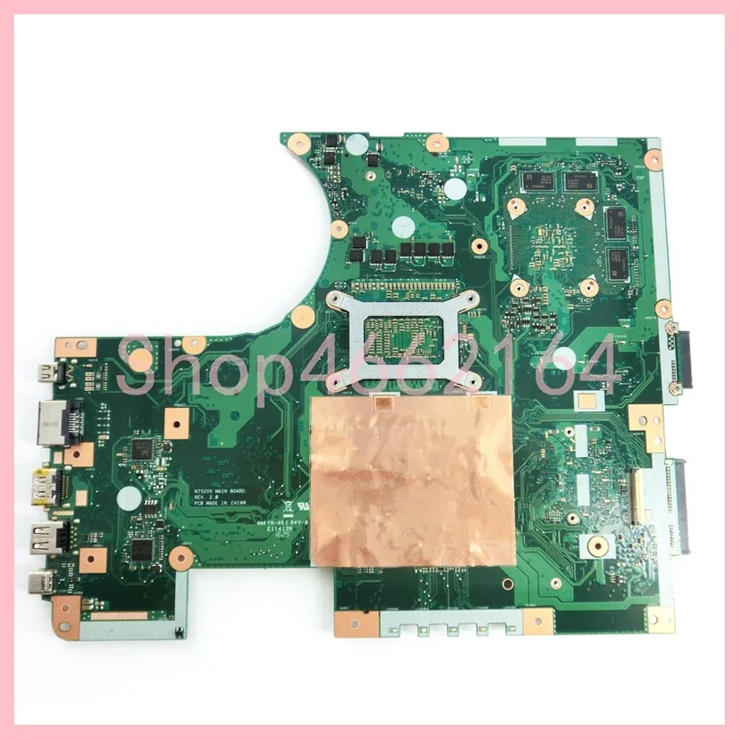 N752VX With i5-6300HQ i7-6700HQ CPU GTX950M-V2G GPU Notebook Mainboard For ASUS Vivobook N752V N752VX N752VW Laptop Motherboard