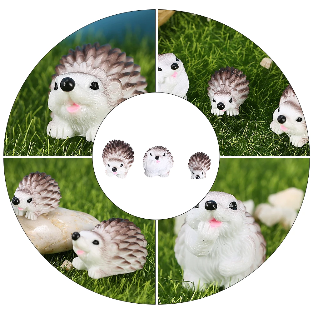 

15Pcs Decorative Resin Hedgehog Simulation Mini Garden Landscape Crafts Micro Ornaments for Home Potted Plants