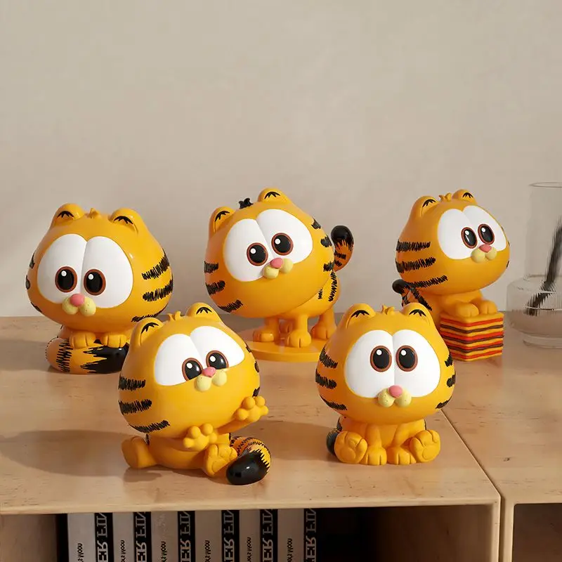 

Garfield cartoon cute doll figurine kawaii home decoration car ornament collectible Maneki-neko anime merchandise wholesale