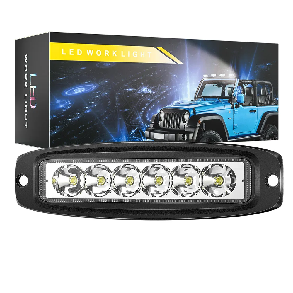 One frame work light strip embedded 18W work light led converted off-road vehicle spotlights paving street lights