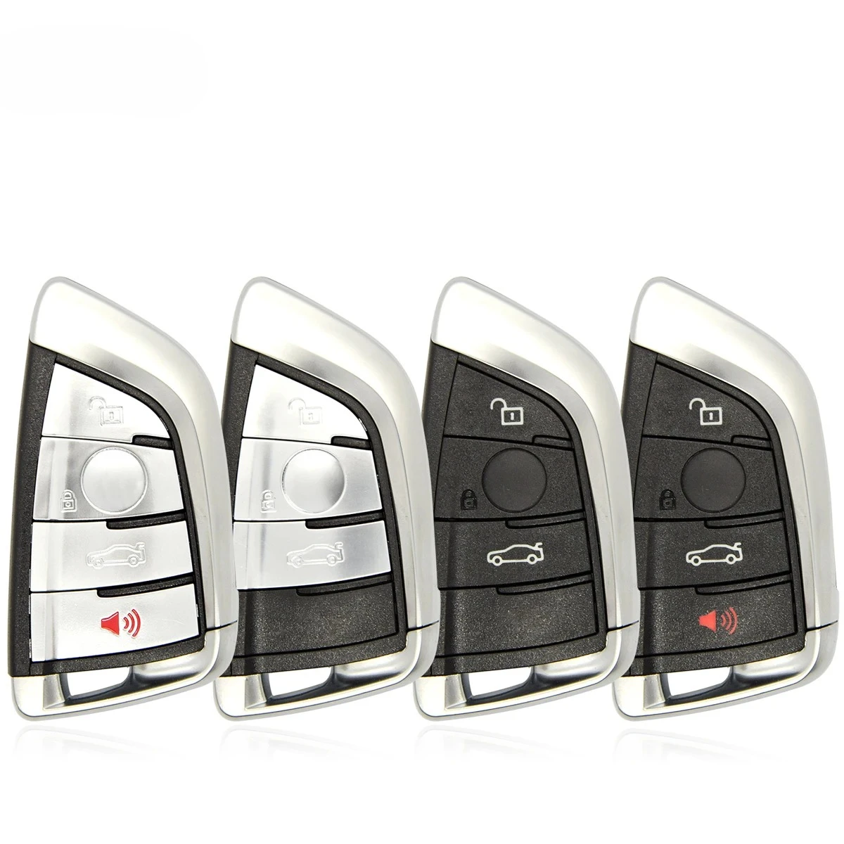 

Car Remote Smart Key Case For BMW Knife Card BMW X5 X6 F15 X6 F16 G30 7 Series G11 X1 F48 F39, Fob 3/ 4 Buttons Black