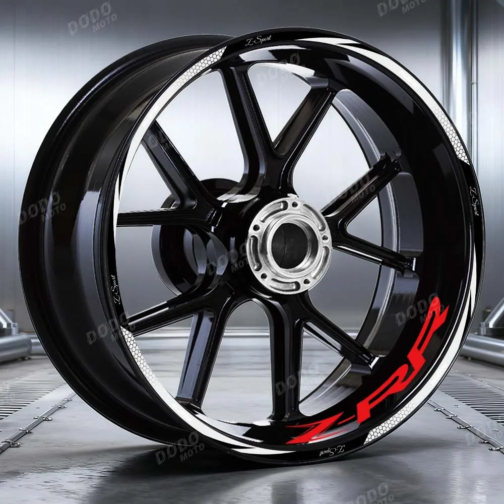 17 Inches Motorcycle Reflective Tire Stripe Rim Sticker Z Series Wheel PVC Decal For kawasaki Z 400 500 650 750 900 1000 H2 1100