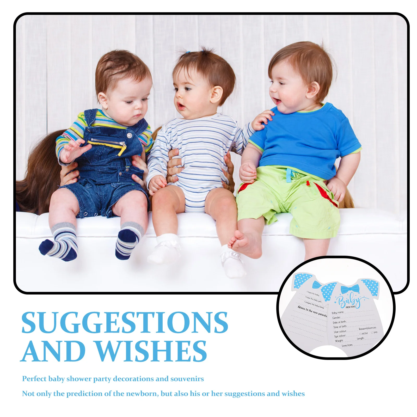 

20Pcs Baby Shower Supplies Prediction Advice Cards Newborn Photography Props Meaningful Baby Advice Cards Newborn Party Supplies