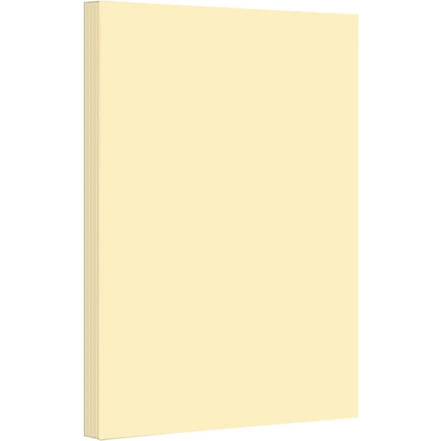 

Bulk of 1000 Sheets Ivory 8.5" x 14" Menu Legal Size Pastel Color Card Stock Paper 67Lb Vellum Bristol Cardstock Perfect for Sc