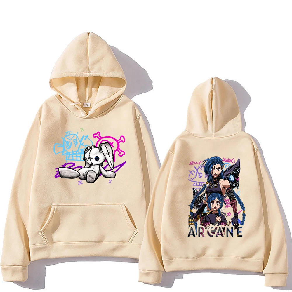 Arcane Jinx Hoodie 2025 Retro Men/women Hoodies Harajuku Aesthetic Clothes Unisex Winter Fleece Pullover Sweatshirt Vintage