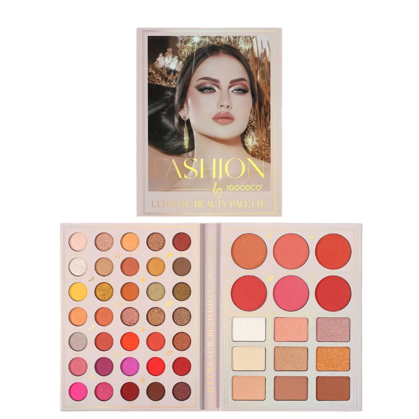 لوحة ظلال عيون احترافية مكونة من 50 ظلال غير لامعة وأحمر خدود هايلايتر لمستحضرات التجميل #2