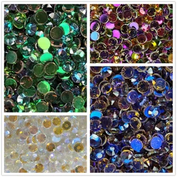 AAAA + Qualità Aurora Crystal AB FlatBack Non Hotfix Strass Cucito Tessuto Colla per indumenti su strass 3D Nail Art Strass