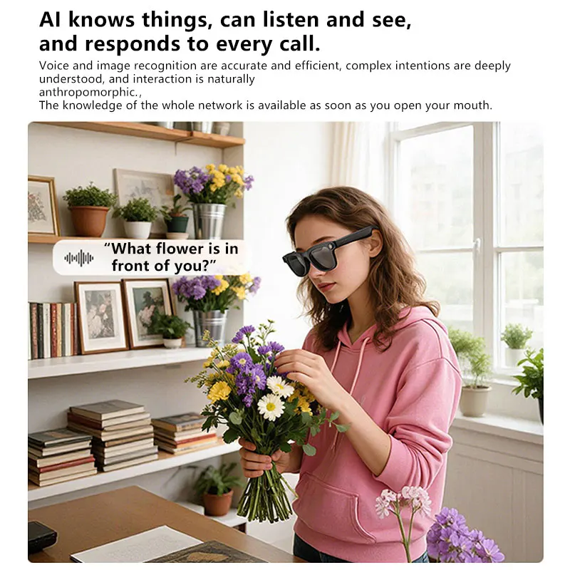 Oneplus AI Smart Glasses 800W Shooting Camera HD Photo Video Voice Call Translation Waterproof Bluetooth AI Motorcycle Glasses - view 6