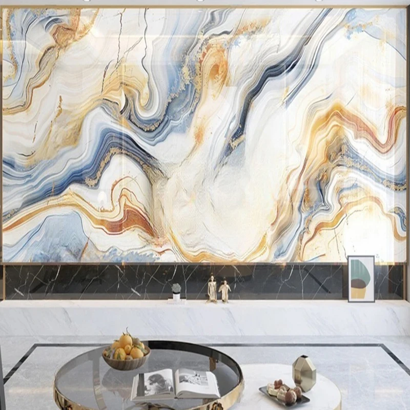 

Custom Marble Mural Wallpaper Modern Interior Decor 3D Wall Designs for Hotel Office Living Room Background Wall Coverings