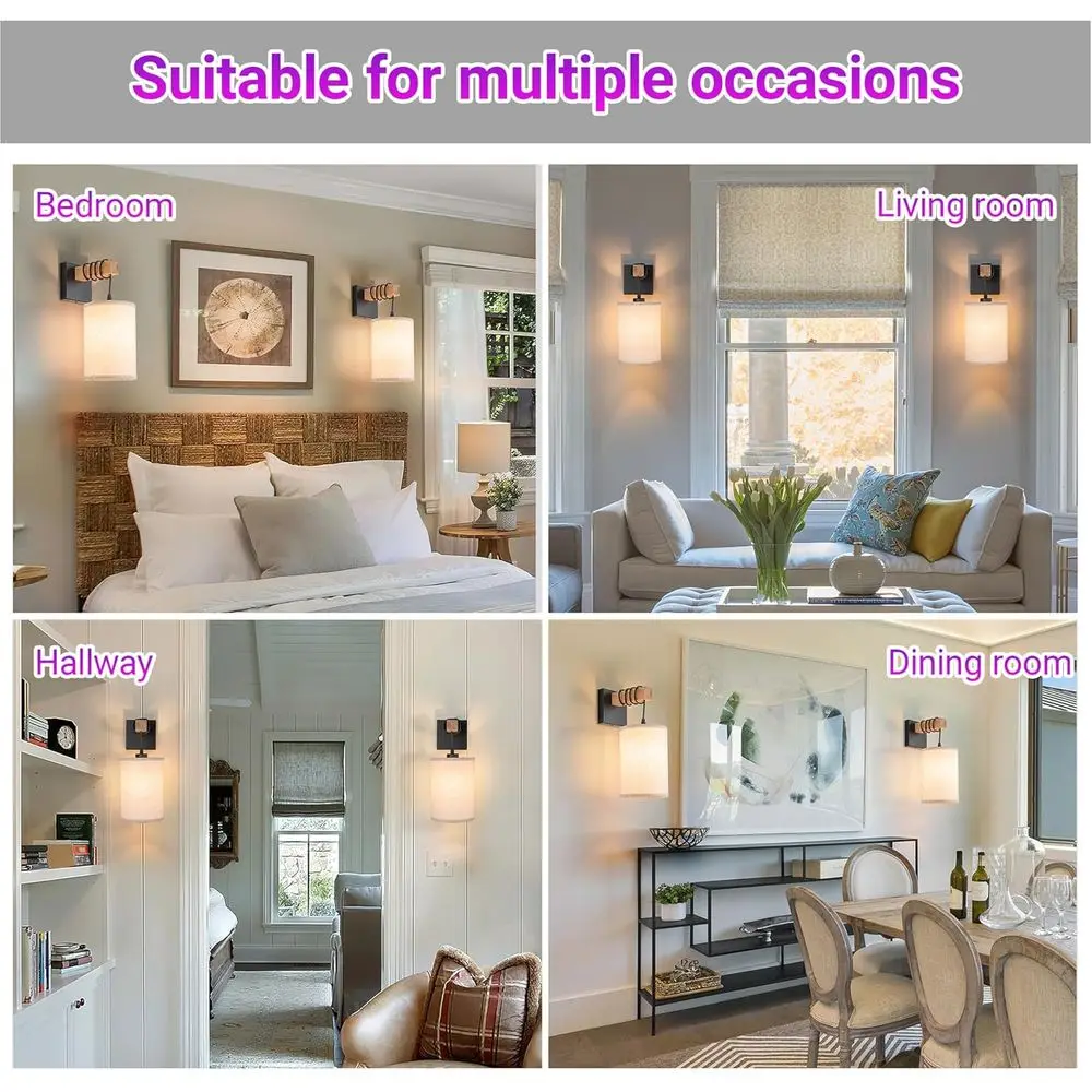 زوج من شمعدانات الحائط LED اللاسلكية مع لمبات RGB القابلة لإعادة الشحن وجهاز تحكم عن بعد، قابلة للتعتيم لديكور المنزل #6