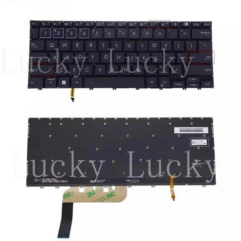 

f New for Asus ExpertBook B3408FE B3408FEA P3450FE PX475FE BW470 US Backlit Keyboard