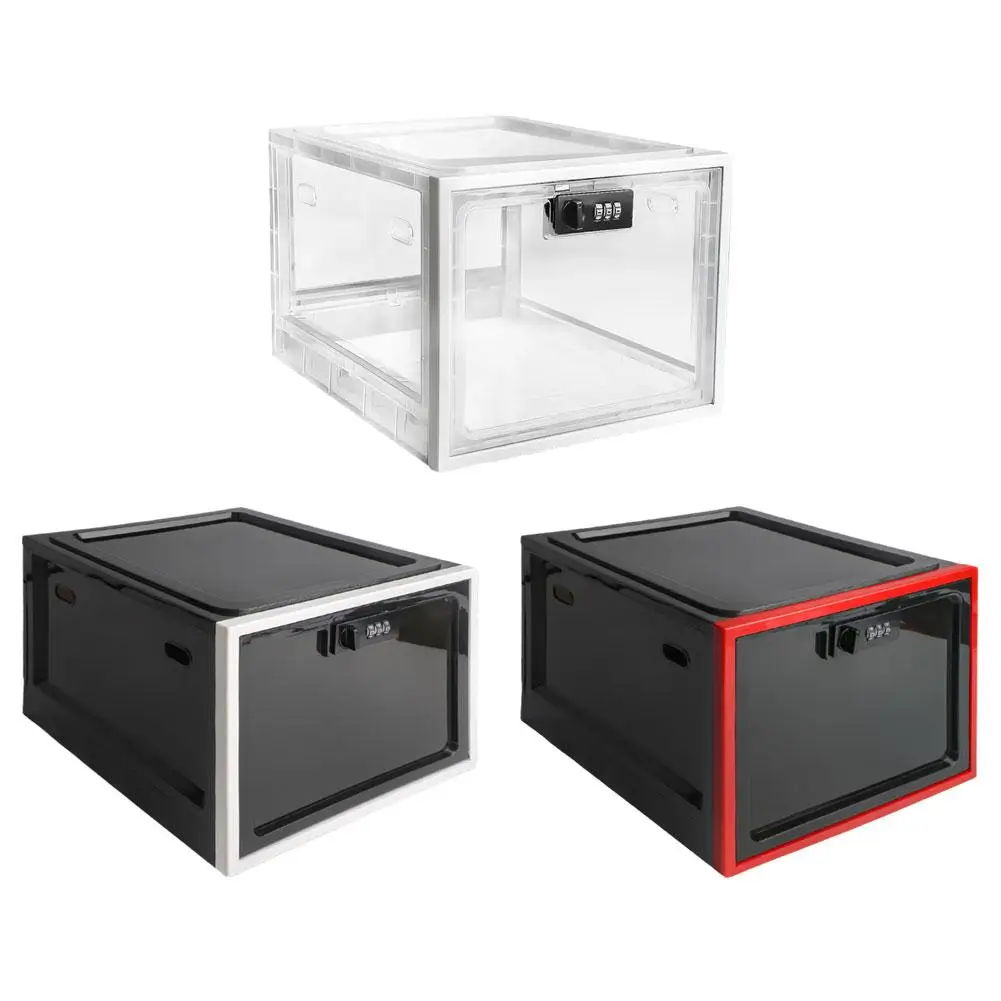 Refrigerator Food Transparent Storage Box With Combination Lock Medicine Box Compact Sanitary Mobile Phone Tablet Password Box