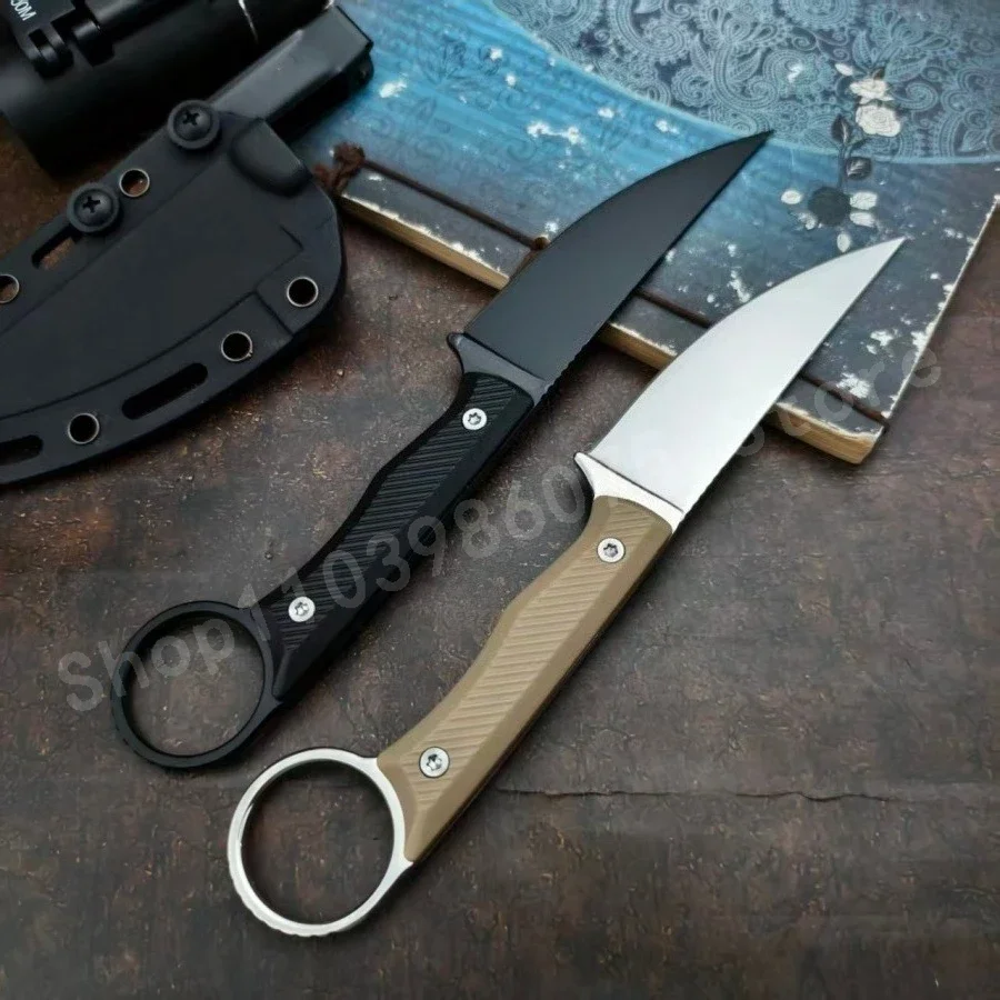 

Прямой нож из нержавеющей стали MK.C, лезвие 8Cr13Mov, ручка из нейлонового волокна, подходит для скалолазания на открытом воздухе, практичный нож для резки